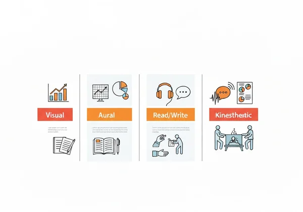 Diagram illustrating VARK's four learning preferences