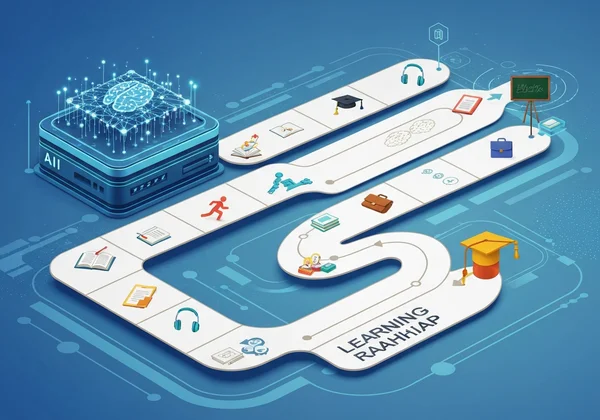 AI generating a personalized learning roadmap.