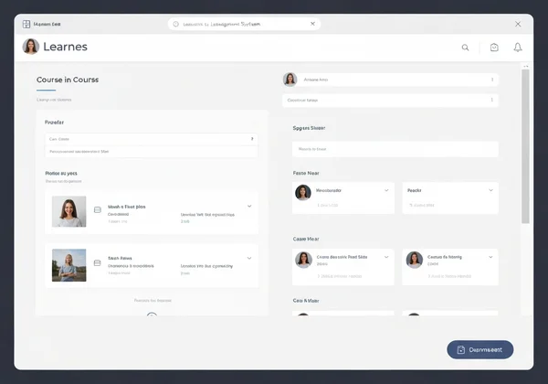 Illustration of a modern, interface for a learning style quiz