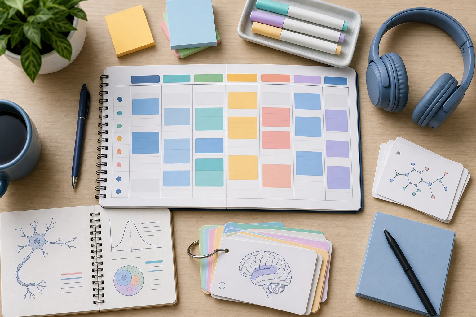 Weekly blended study plan