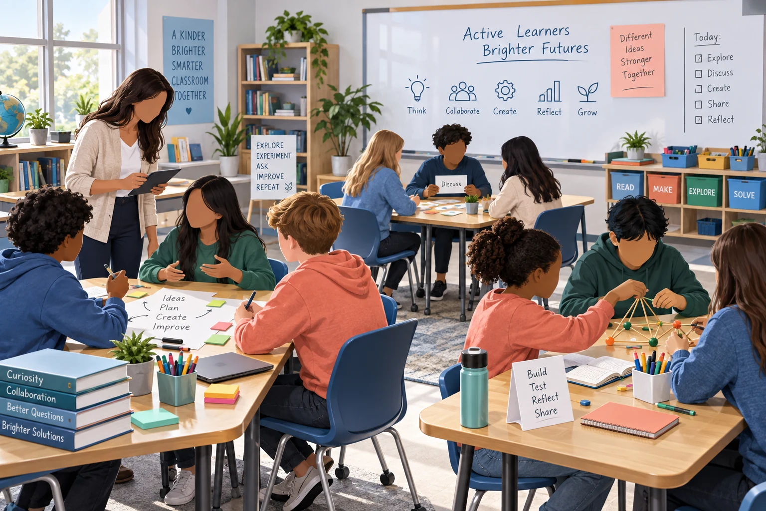 Active learning classroom scene