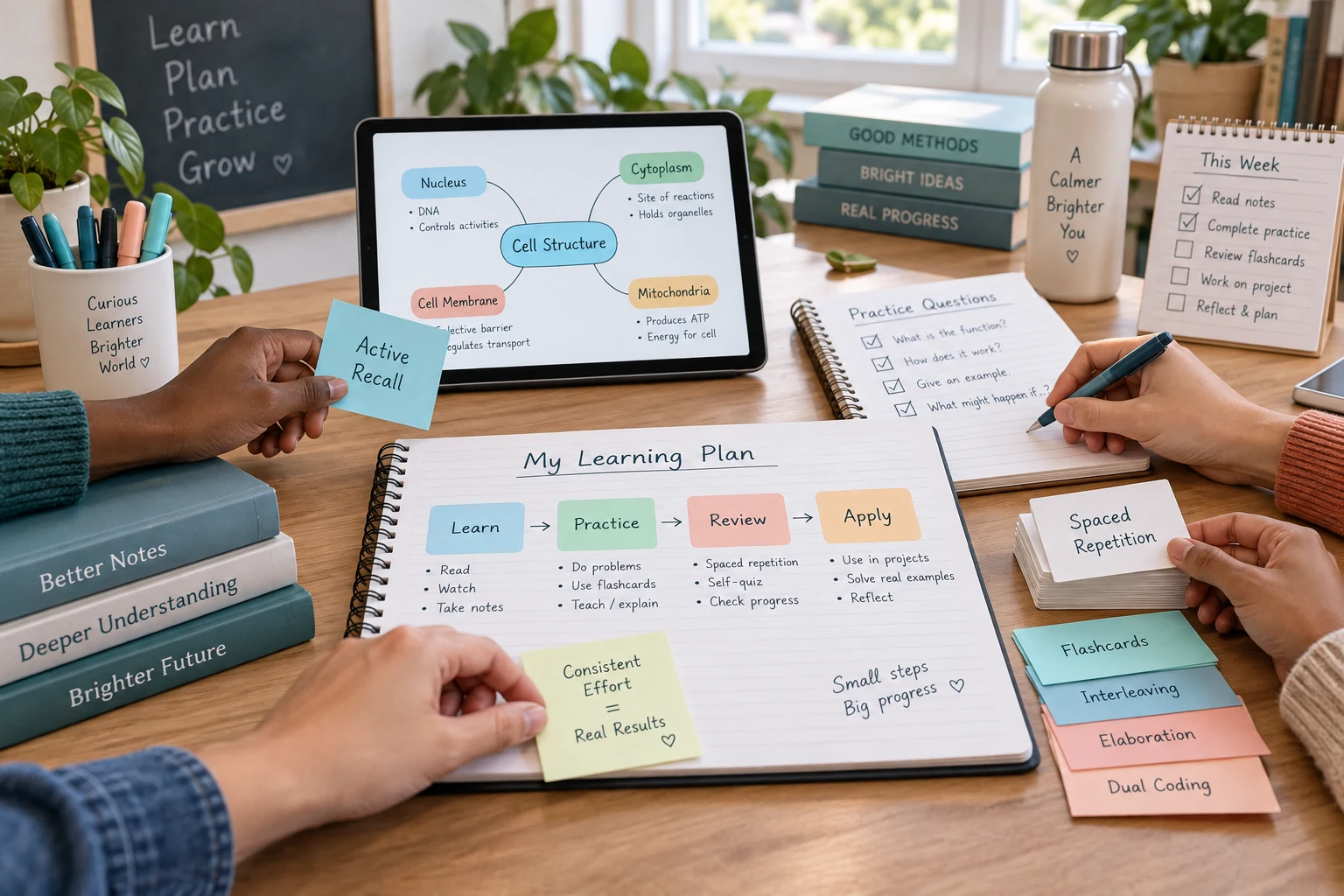 Learning plan with study strategies