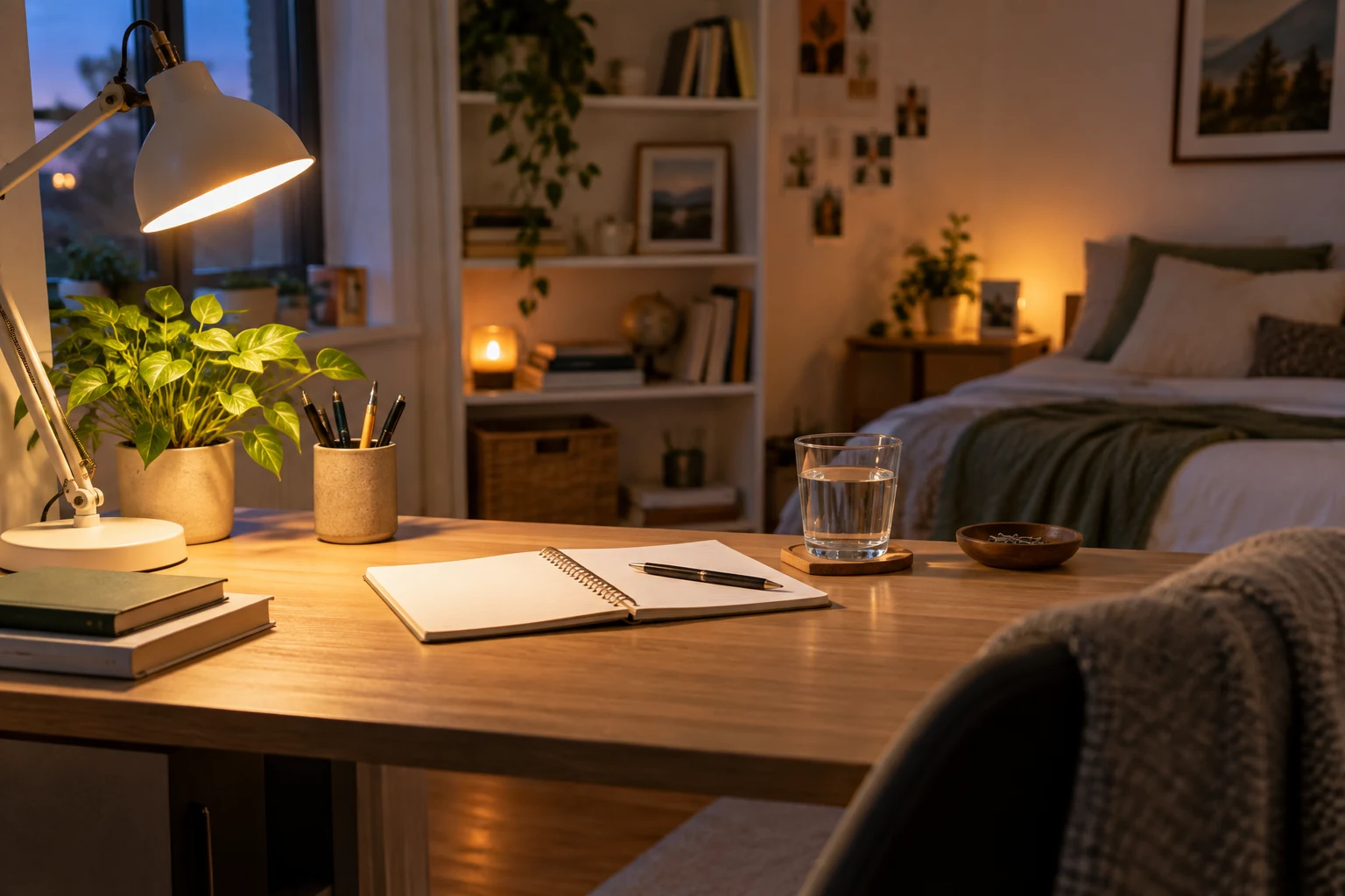 Quiet desk for self-paced learning